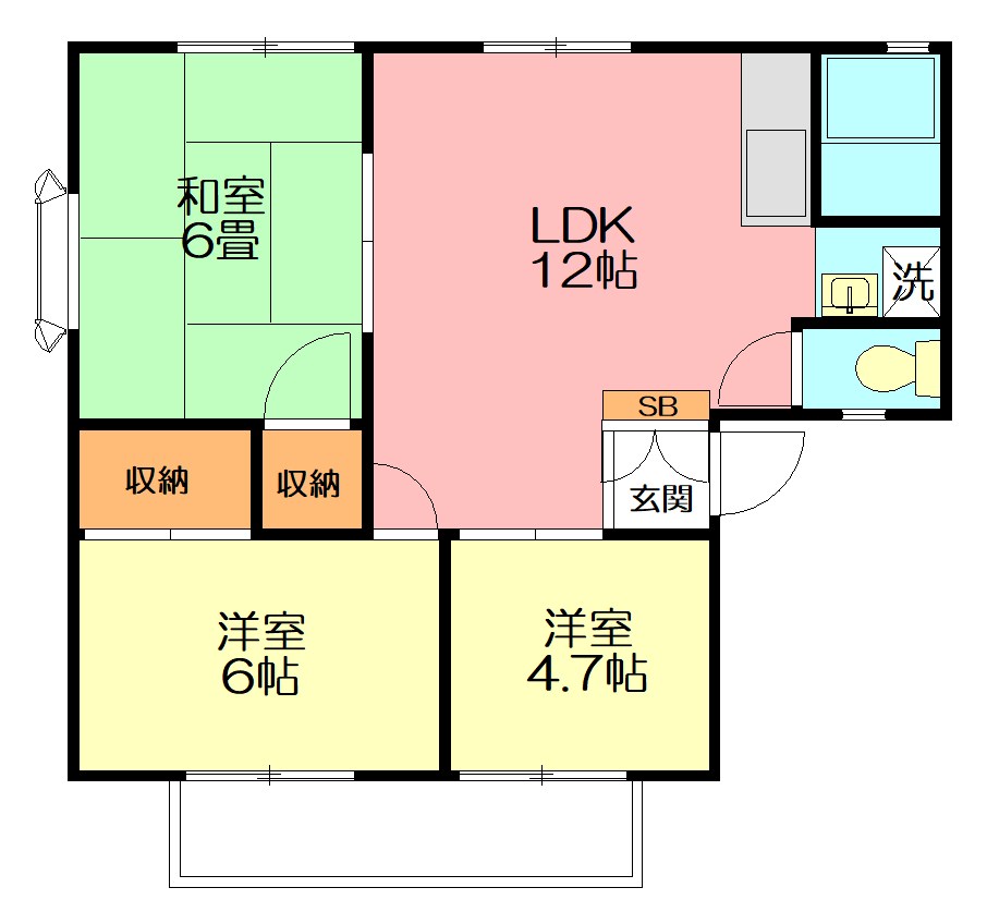 ハイツ田園A 101号室 間取り