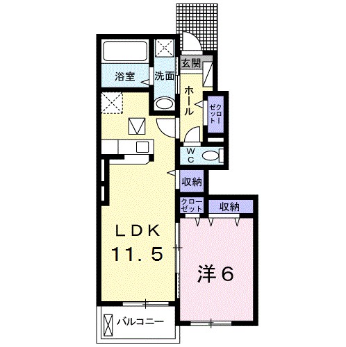 サンビレッジⅥ 102号室 間取り