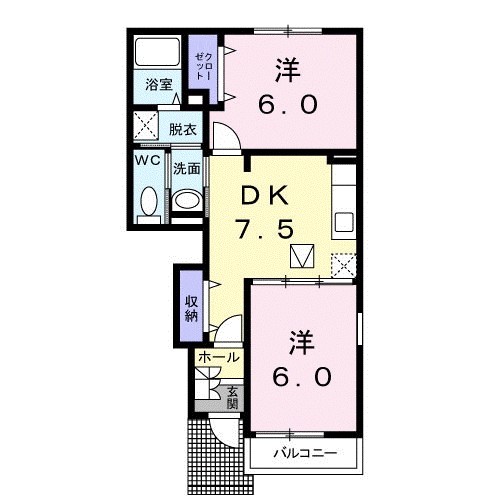 トレーノ湘南 103号室 間取り