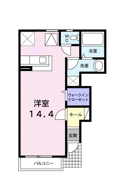 リバティーベル天神 102号室 間取り