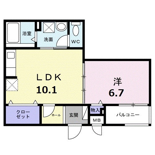 every 103号室 間取り