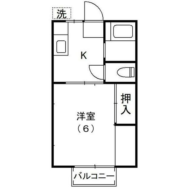 キシノハイツ 203号室 間取り