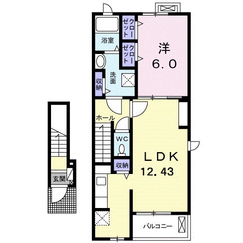 フォーラムＢ 204号室 間取り