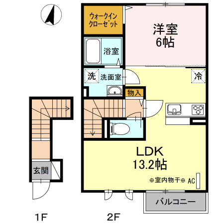 BLESS港南台 204号室 間取り