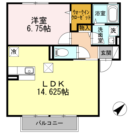 タウンシャトルⅡ 102号室 間取り