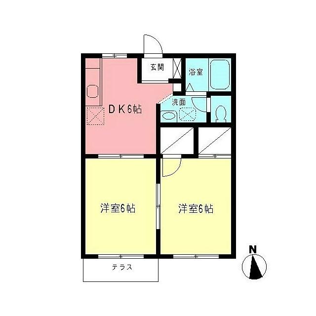 グリーンコーポ花の里Ⅱ 103号室 間取り