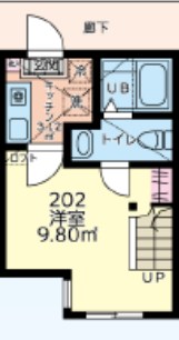 仮）シティハイツ三田 202号室 間取り