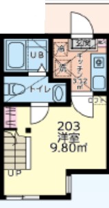 仮）シティハイツ三田 203号室 間取り