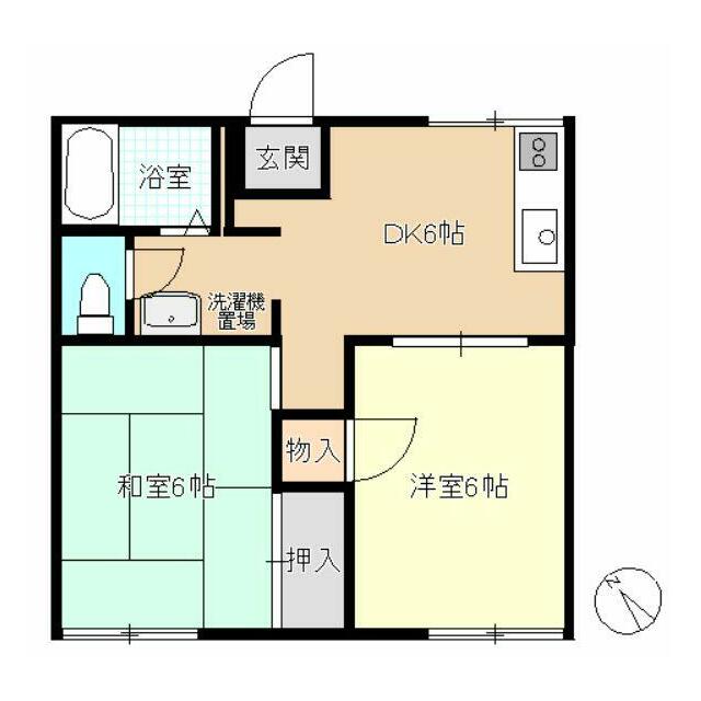 サングリーンたかすな 102号室 間取り