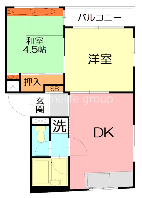 カナミヤコーポ 101号室 間取り