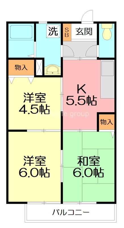 ノイエサトウＢ 201号室 間取り