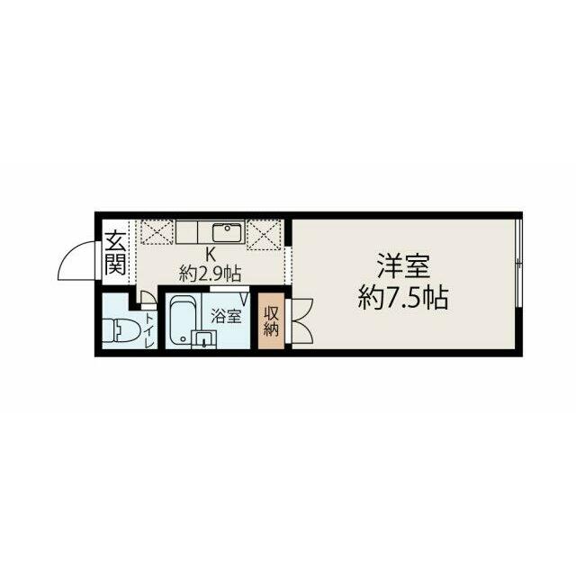 パレロワイヤル善行 105号室 間取り