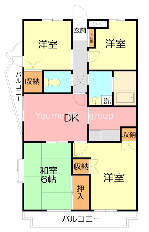 マーカスヒル湘南 601号室 間取り