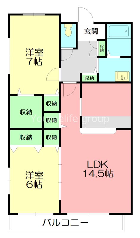 メゾン・ド・山口 102号室 間取り