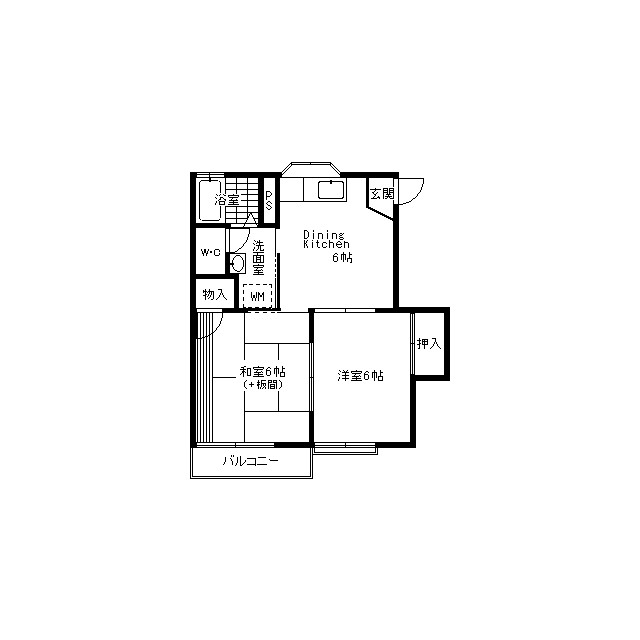サンローゼ岡本B 202号室 間取り