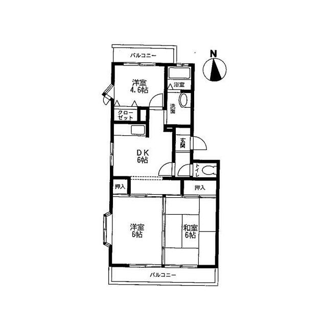 パルハイム西が岡Ⅱ 301号室 間取り