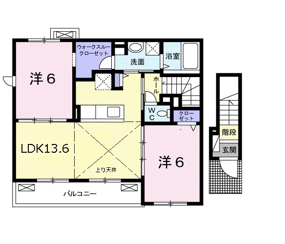 ラフレシールⅢ 201号室 間取り