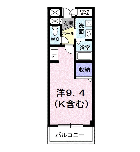 ツインスターＢ 201号室 間取り