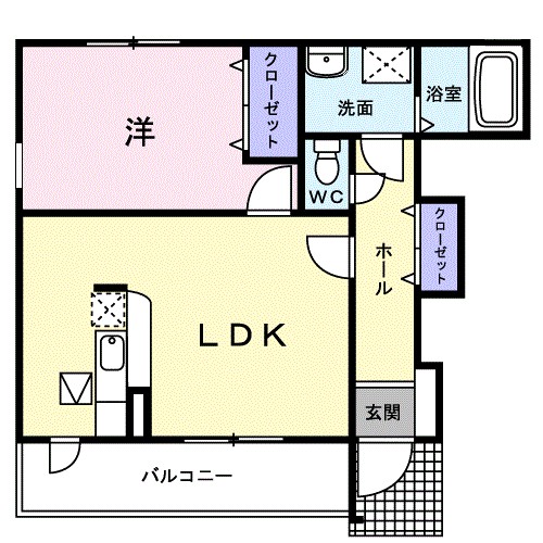 エスタシオン 101号室 間取り