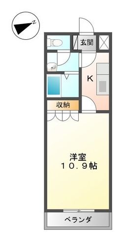 サニーヒル 203号室 間取り