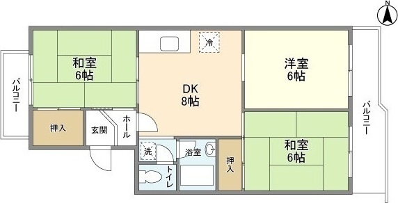 リリー本郷台10号棟 305号室 間取り