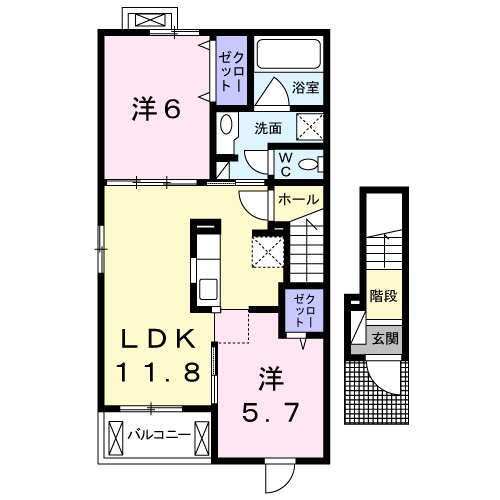 ヒルトップ・アイ 201号室 間取り