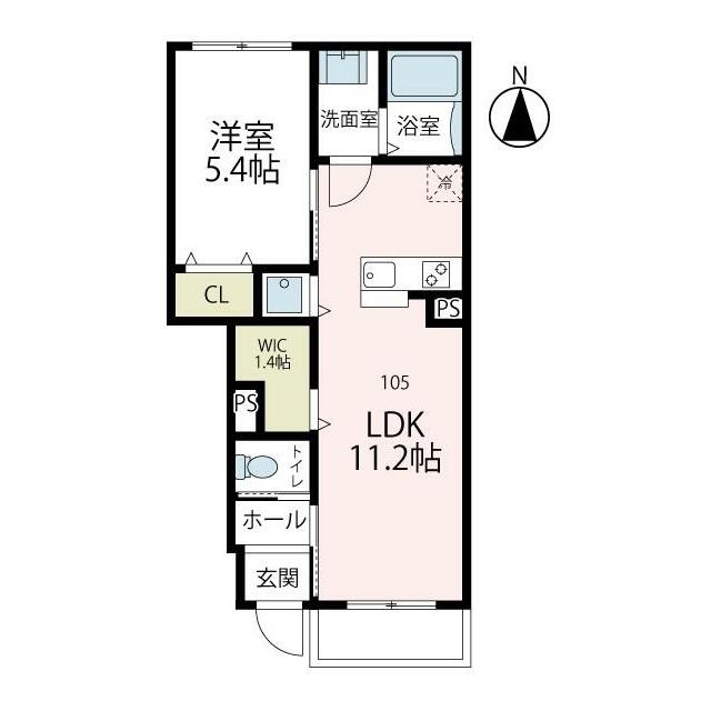 グレース湘南 105号室 間取り