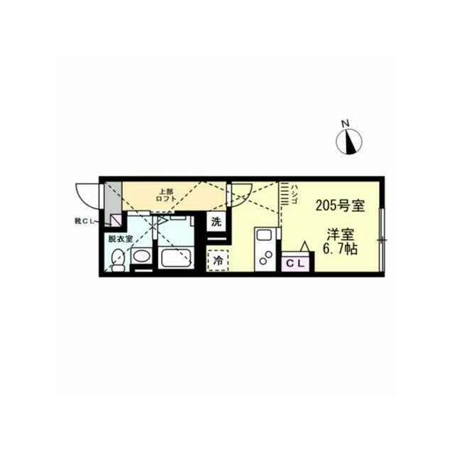 ベイルーム長後 205号室 間取り