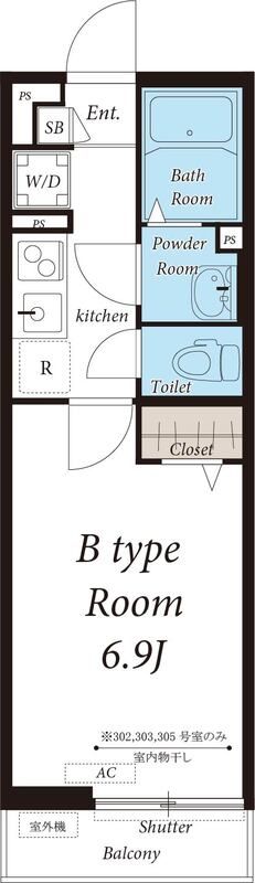 リブリ・プモリ 鵠沼 205号室 間取り