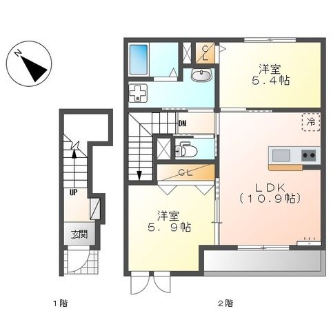 シェネ 202号室 間取り