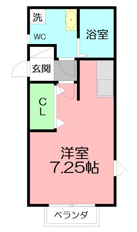 リトルプレイス 101号室 間取り
