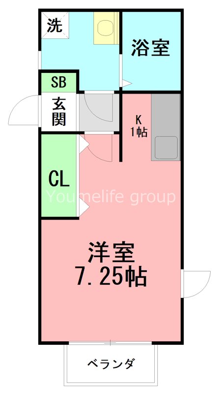 リトルプレイス 101号室 間取り