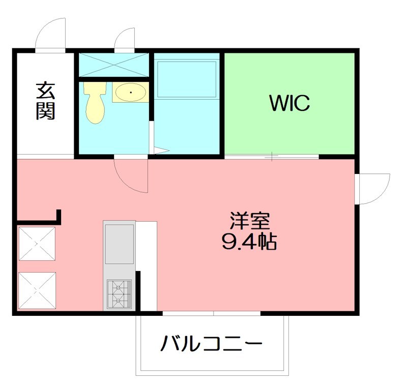 サンタプレイス 101号室 間取り