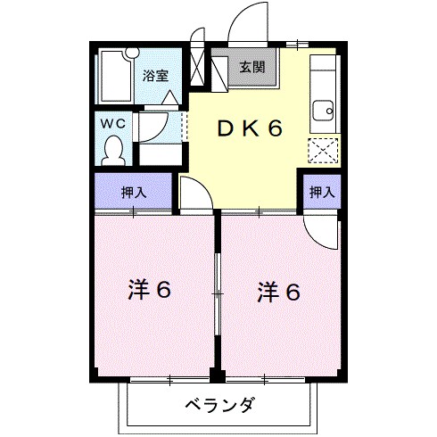 平成ハイツ 201号室 間取り