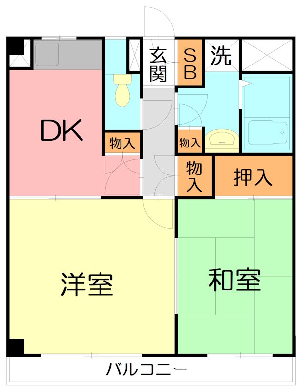 グランドステータス湘南ドリームパレス浜竹 303号室 間取り