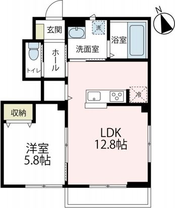 ラウレアⅠ 102号室 間取り
