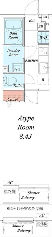 リブリ・藤沢Ⅱ 103号室 間取り