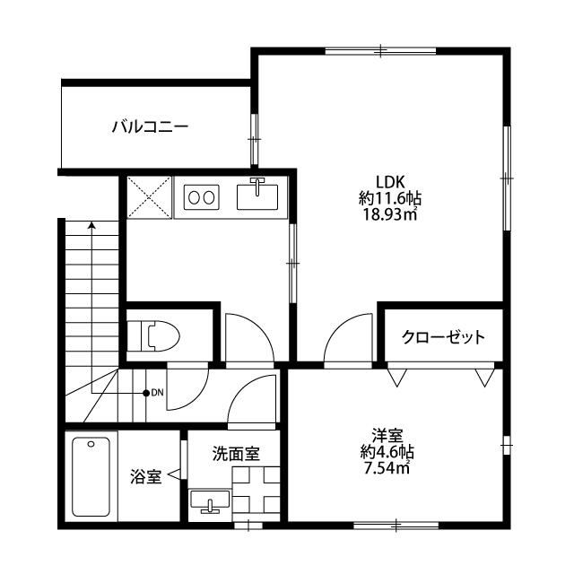 アスピリア　シャテニエ 201号室 間取り