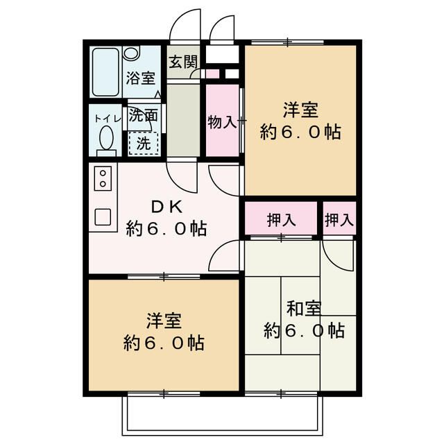 シティー堂山Ａ 203号室 間取り