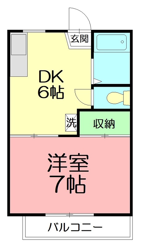 VILLA 6 202号室 間取り