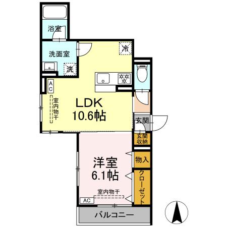 パラディーゾ湘南 301号室 間取り