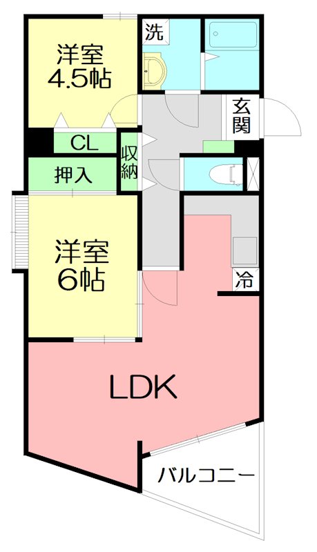 ベルデュール蛍田  303号室 間取り