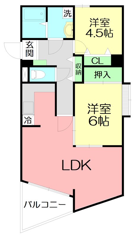 ベルデュール蛍田  303号室 間取り