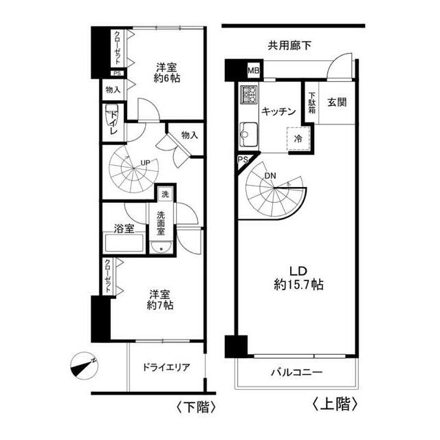 リュクス湘南鎌倉オーシャンビュー 108号室 間取り