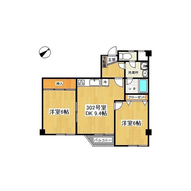 エスタ泉 302号室 間取り