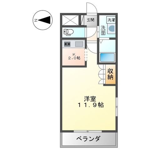 サニーインプレス 0206号室 間取り
