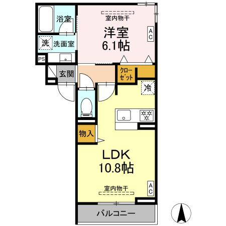 パラディーゾ湘南 203号室 間取り