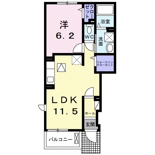 プルミエール・M 101号室 間取り