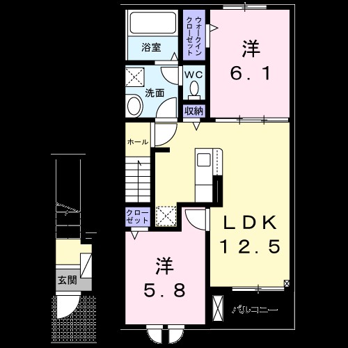 サン・ライズ 203号室 間取り