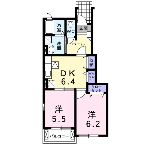 フェリーチェ　Ⅰ 105号室 間取り